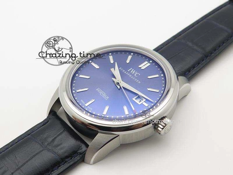 Ingeniuer St.Laurens SS Blue Dial MKF 1:1 V2 Best Edition On Black Leather Strap A80111