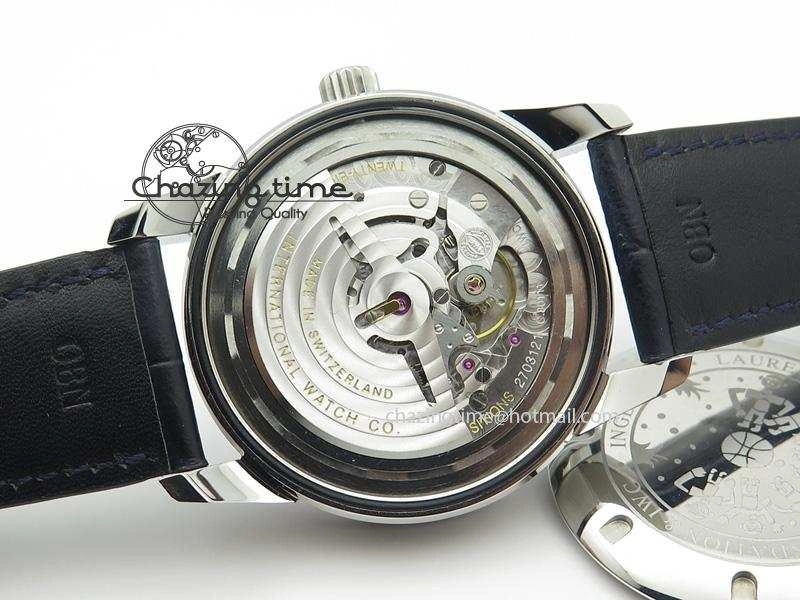 Ingeniuer St.Laurens SS Blue Dial MKF 1:1 V2 Best Edition On Black Leather Strap A80111