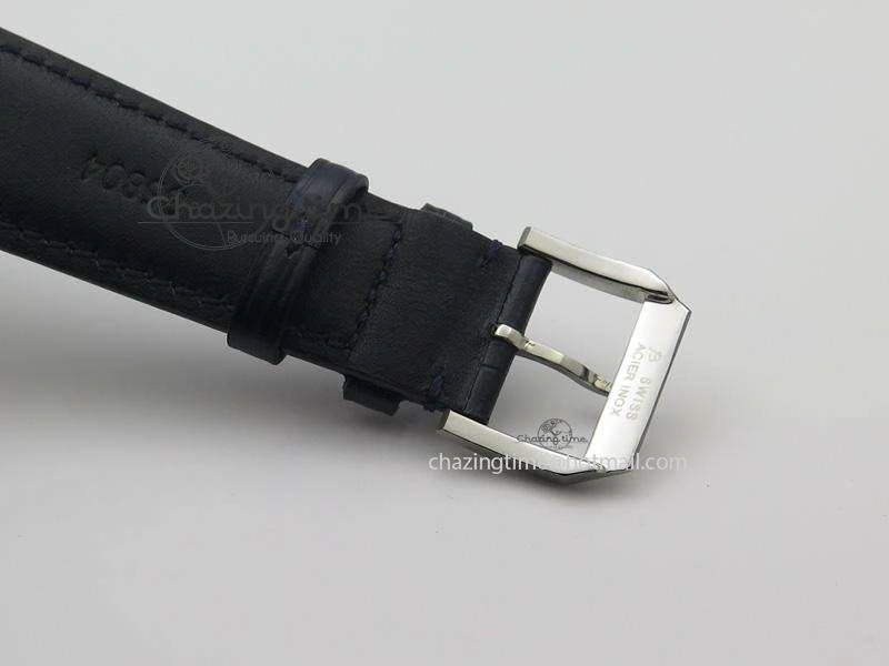 Ingeniuer St.Laurens SS Blue Dial MKF 1:1 V2 Best Edition On Black Leather Strap A80111
