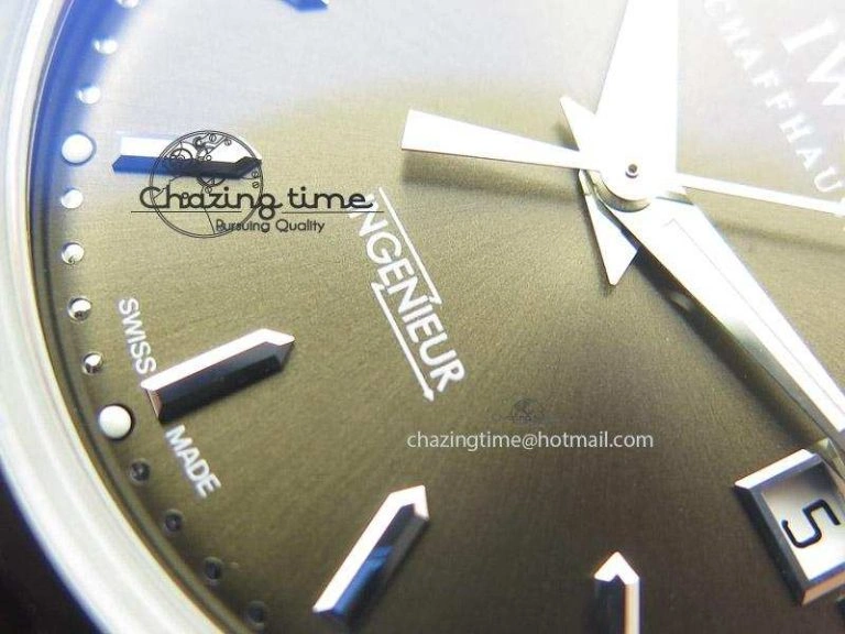 Ingeniuer St.Laurens SS Brown Dial MK 1:1 Best Edition On Black Leather Strap A80111
