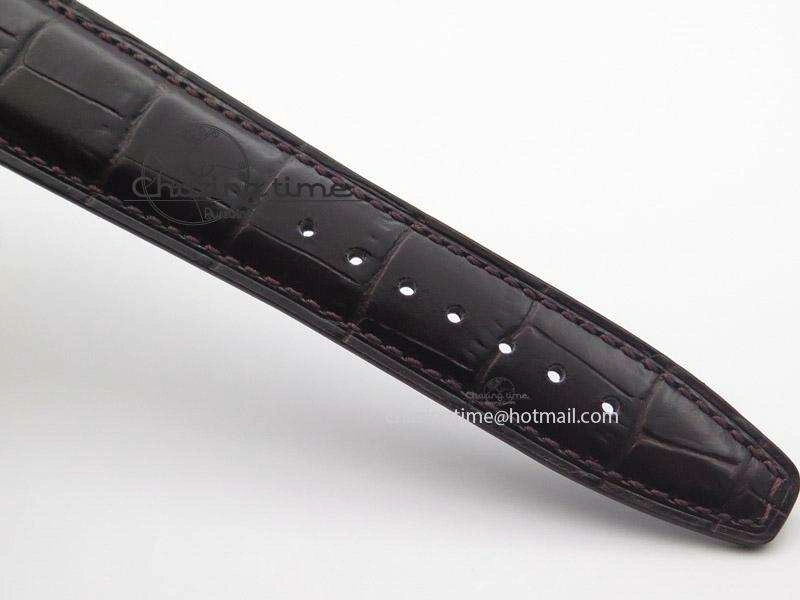Ingeniuer St.Laurens SS Brown Dial MK 1:1 Best Edition On Black Leather Strap A80111