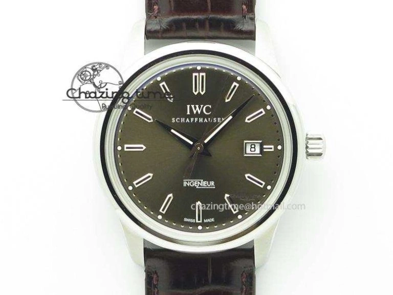 Ingeniuer St.Laurens SS Brown Dial MKF 1:1 V2 Best Edition On Black Leather Strap A80111