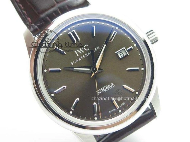 Ingeniuer St.Laurens SS Brown Dial MKF 1:1 V2 Best Edition On Black Leather Strap A80111
