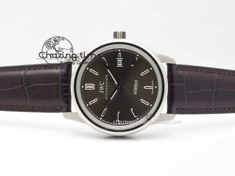 Ingeniuer St.Laurens SS Brown Dial MKF 1:1 V2 Best Edition On Black Leather Strap A80111