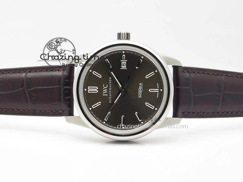 Ingeniuer St.Laurens SS Brown Dial MKF 1:1 V2 Best Edition On Black Leather Strap A80111