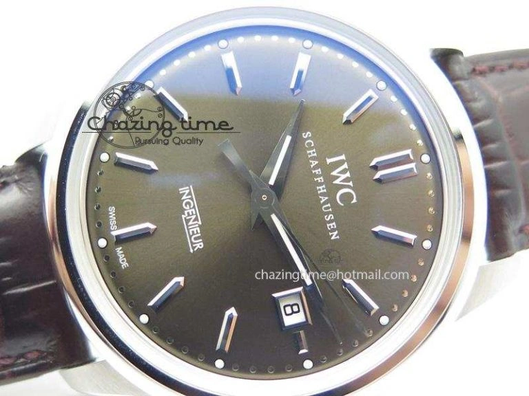 Ingeniuer St.Laurens SS Brown Dial MKF 1:1 V2 Best Edition On Black Leather Strap A80111