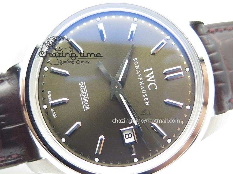 Ingeniuer St.Laurens SS Brown Dial MKF 1:1 V2 Best Edition On Black Leather Strap A80111