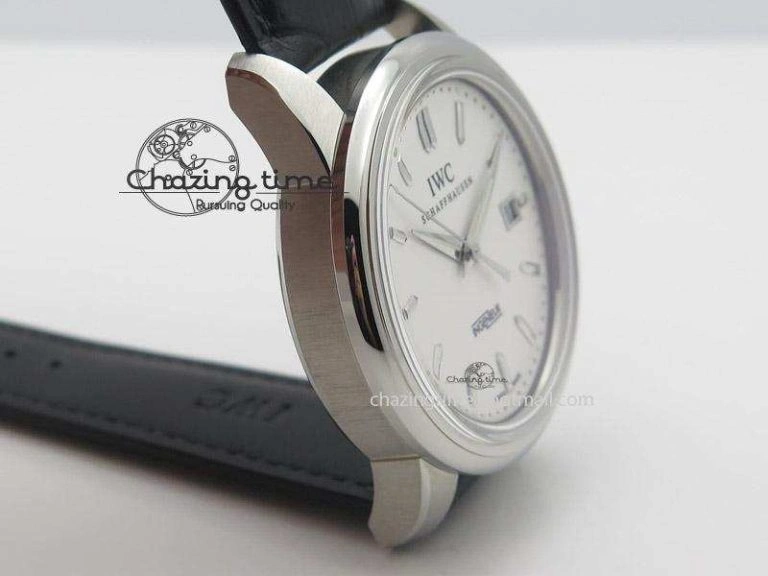 Ingeniuer St.Laurens SS White Dial MK 1:1 Best Edition On Black Leather Strap A80111