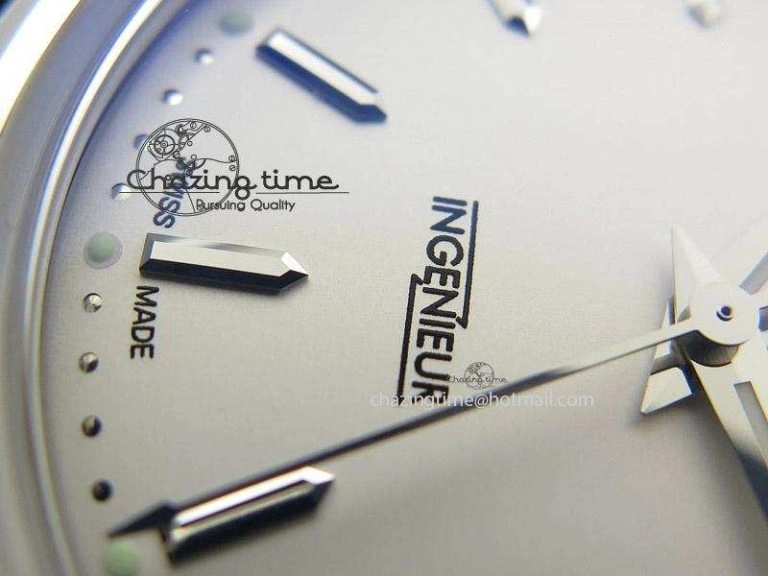 Ingeniuer St.Laurens SS White Dial MK 1:1 Best Edition On Black Leather Strap A80111