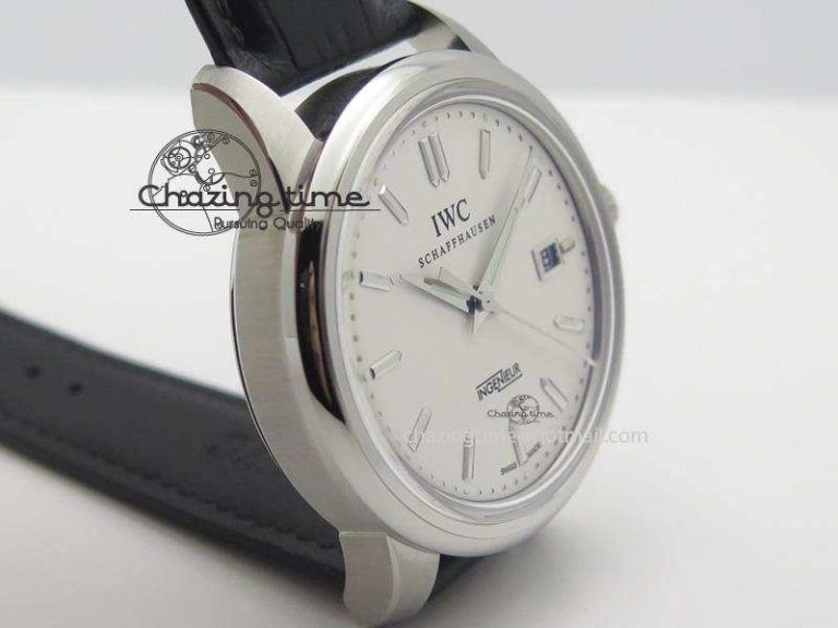 Ingeniuer St.Laurens SS White Dial MKF 1:1 V2 Best Edition On Black Leather Strap A80111