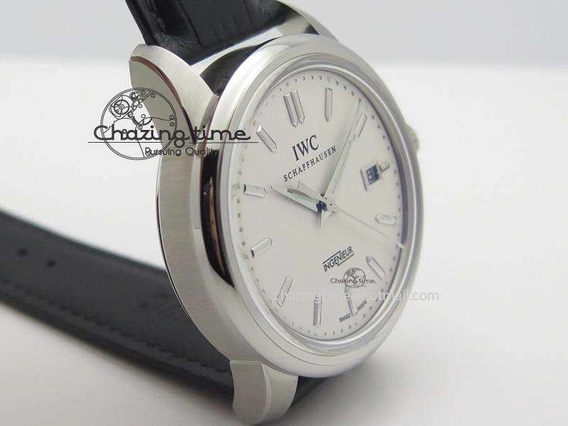 Ingeniuer St.Laurens SS White Dial MKF 1:1 V2 Best Edition On Black Leather Strap A80111
