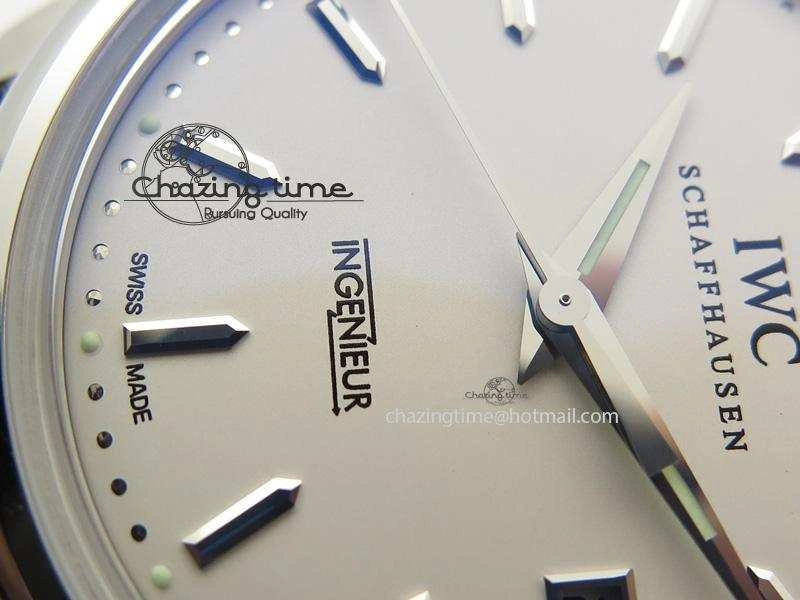 Ingeniuer St.Laurens SS White Dial MKF 1:1 V2 Best Edition On Black Leather Strap A80111
