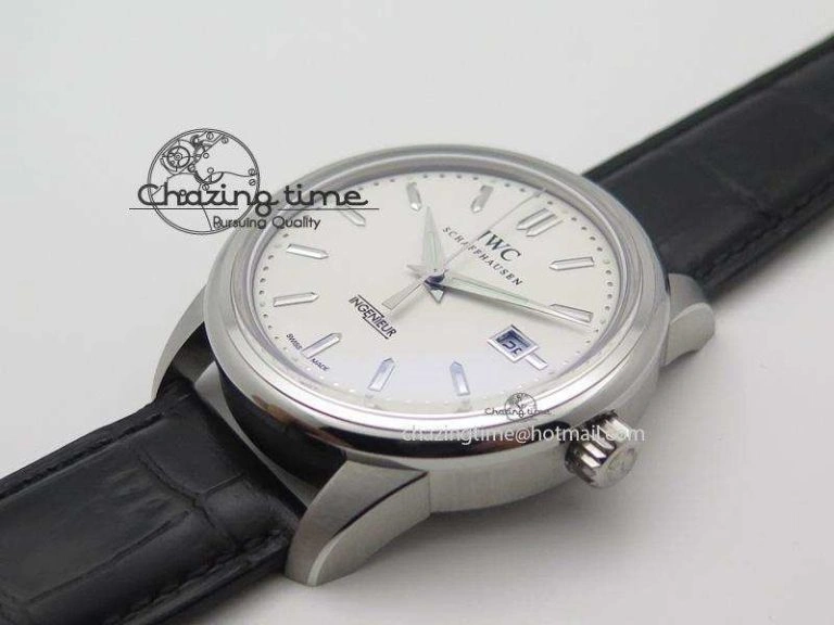 Ingeniuer St.Laurens SS White Dial MKF 1:1 V2 Best Edition On Black Leather Strap A80111