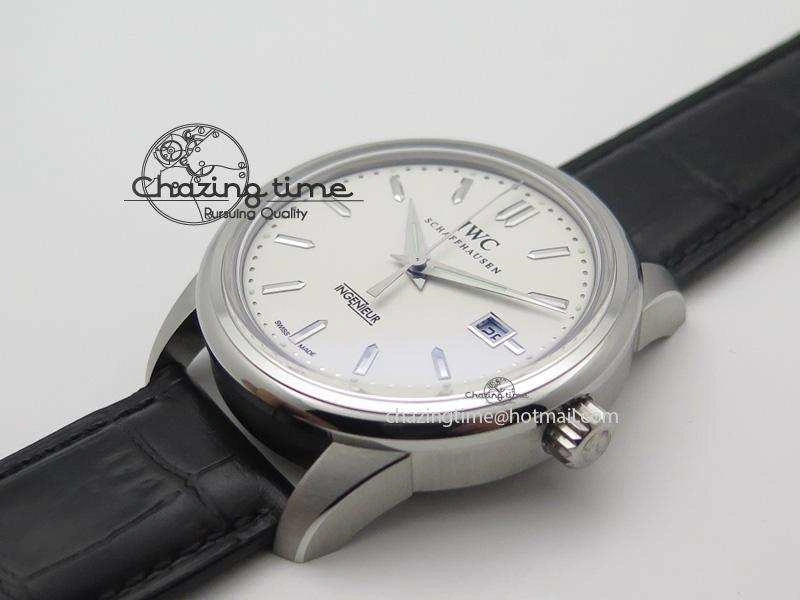 Ingeniuer St.Laurens SS White Dial MKF 1:1 V2 Best Edition On Black Leather Strap A80111