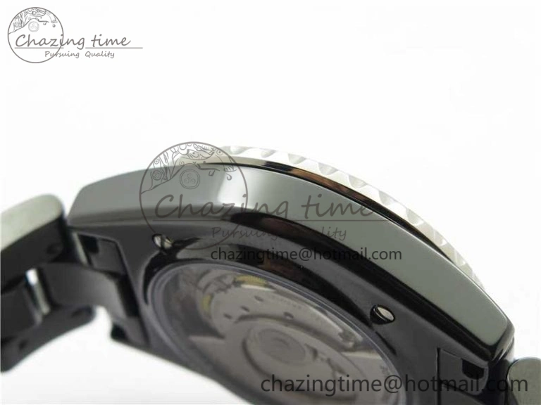 J12 38mm BV+ 1:1 Best Edition Black Korea Ceramic Black Dial Numeral Markers on Bracelet Calibre 12.1