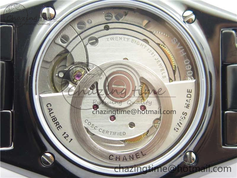 J12 38mm BV+ 1:1 Best Edition Black Korea Ceramic Black Dial Numeral Markers on Bracelet Calibre 12.1