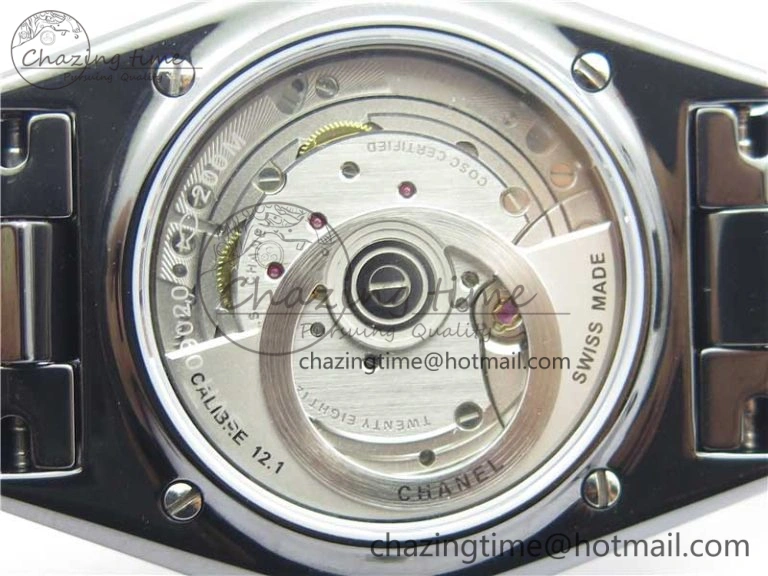 J12 38mm BV+ 1:1 Best Edition Black Korea Ceramic Black Dial Numeral Markers on Bracelet Calibre 12.1
