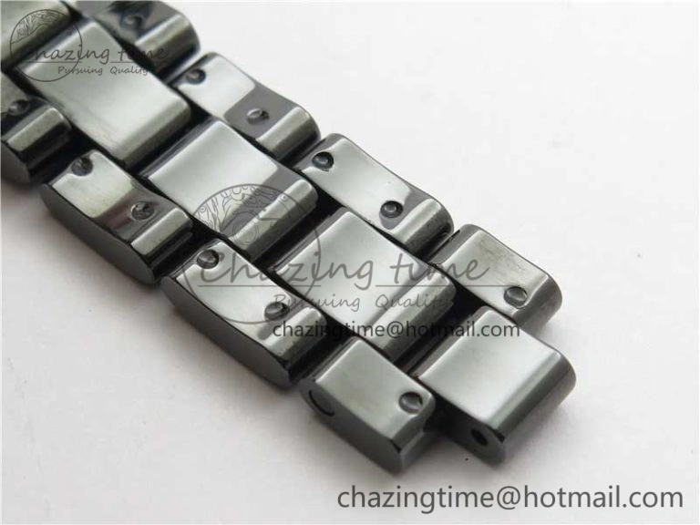 J12 38mm BV+ 1:1 Best Edition Black Korea Ceramic Black Dial Numeral Markers on Bracelet Calibre 12.1