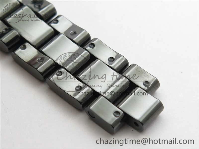 J12 38mm BV+ 1:1 Best Edition Black Korea Ceramic Black Dial Numeral Markers on Bracelet Calibre 12.1