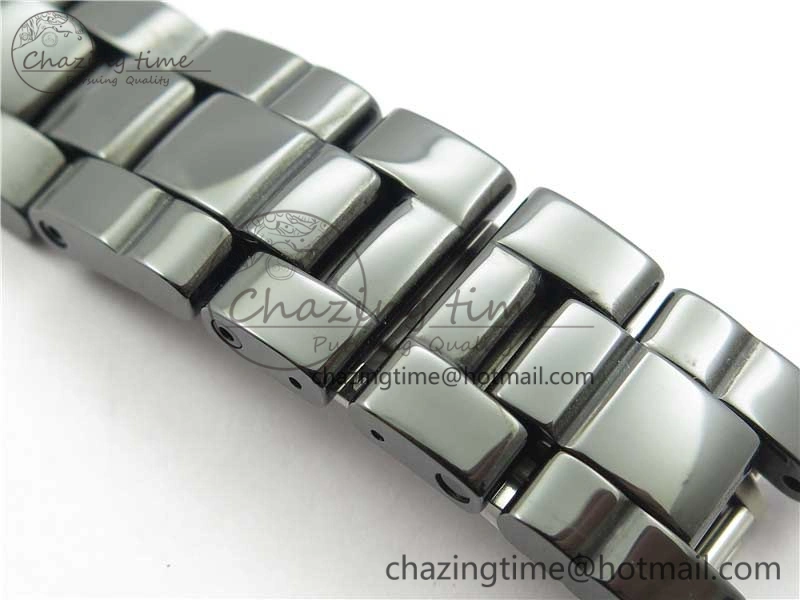 J12 38mm BV+ 1:1 Best Edition Black Korea Ceramic Black Dial Numeral Markers on Bracelet Calibre 12.1
