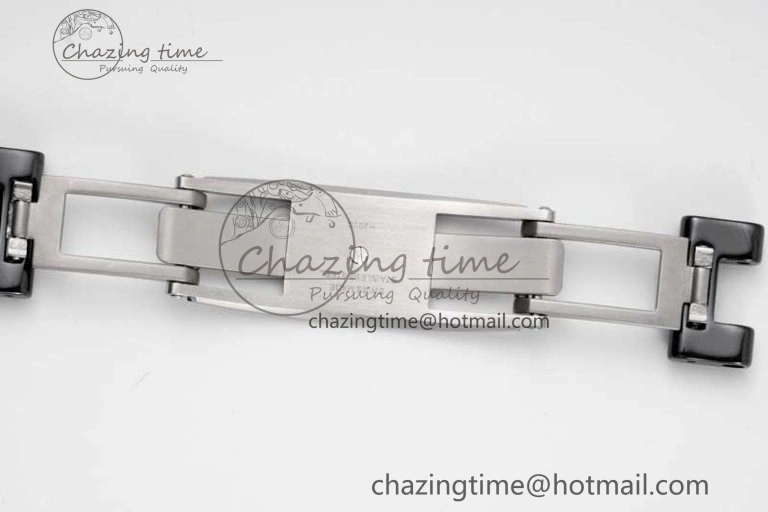 J13 33mm Black Ceramic HTF 1:1 Best Edition Black Dial Diamonds Markers on Bracelet Swiss Quartz