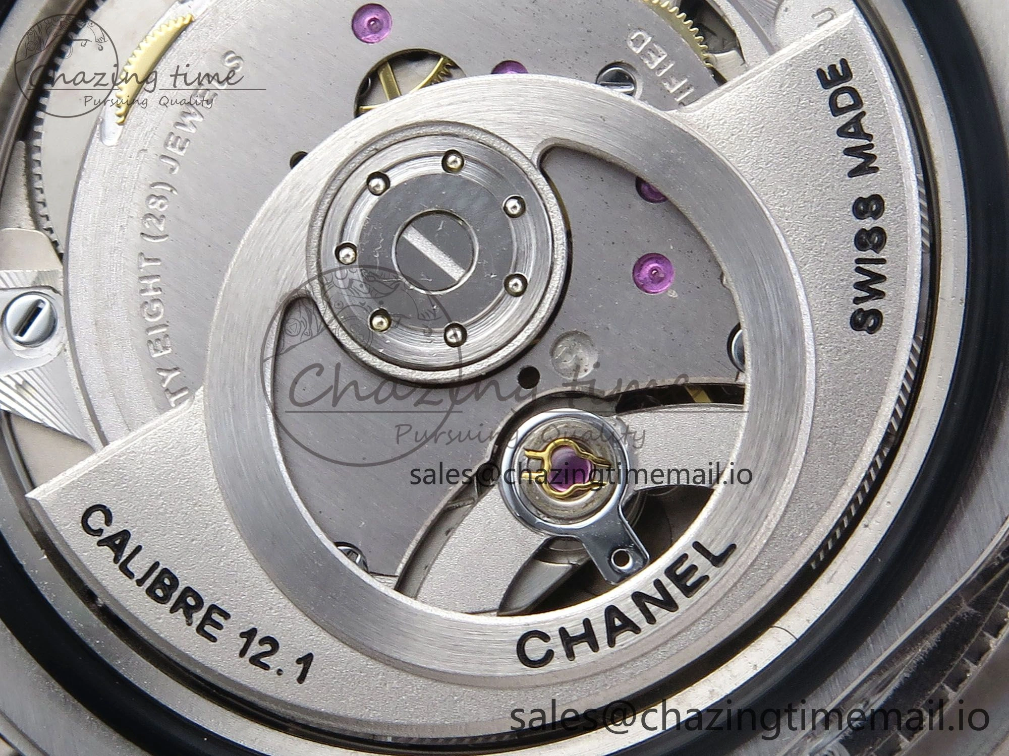 J13 33mm Black Ceramic HTF 1:1 Best Edition Black Numbers Dial on Bracelet A12.1