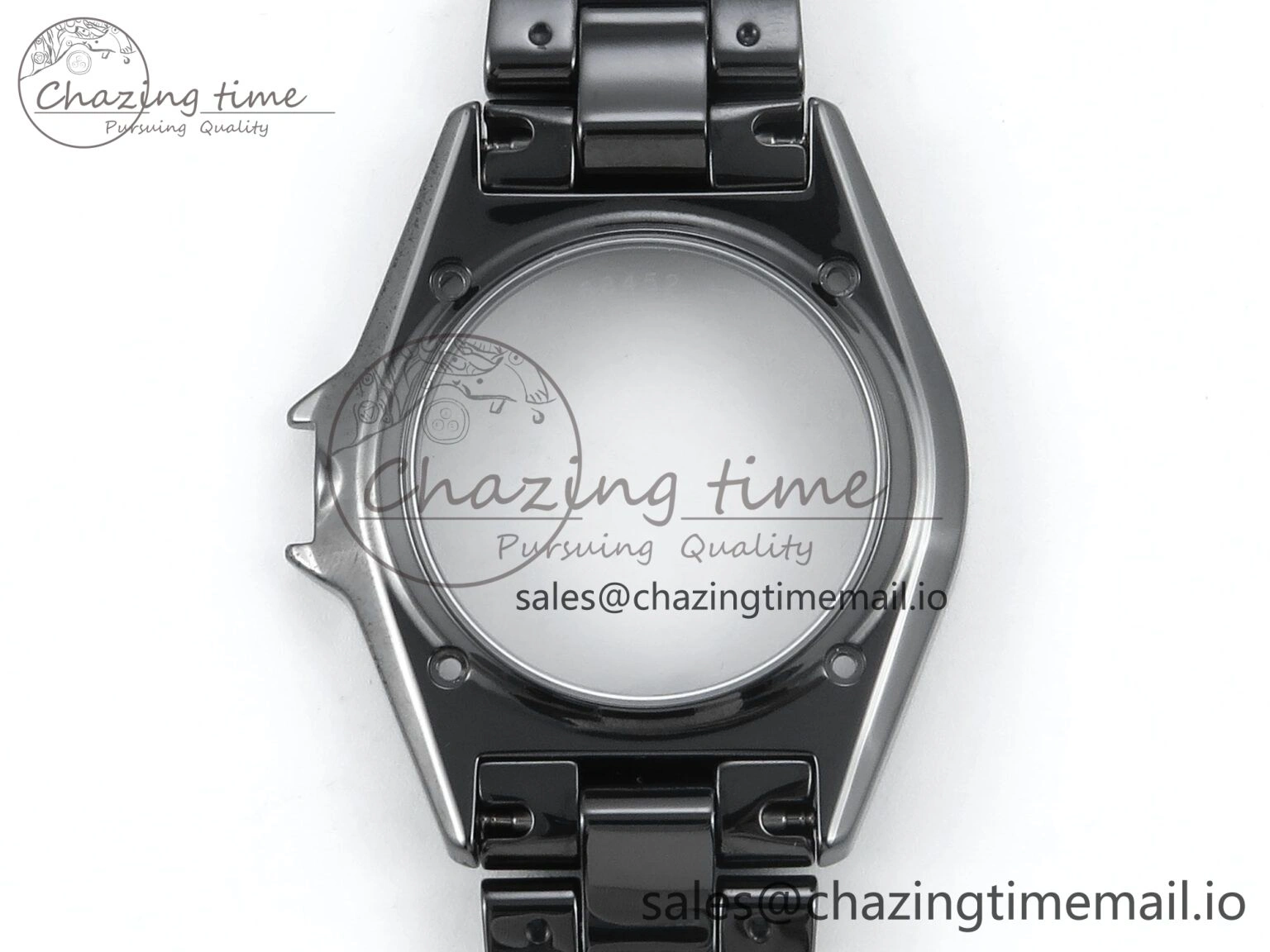 J13 33mm Black Ceramic HTF 1:1 Best Edition Black Numbers Dial on Bracelet A12.1