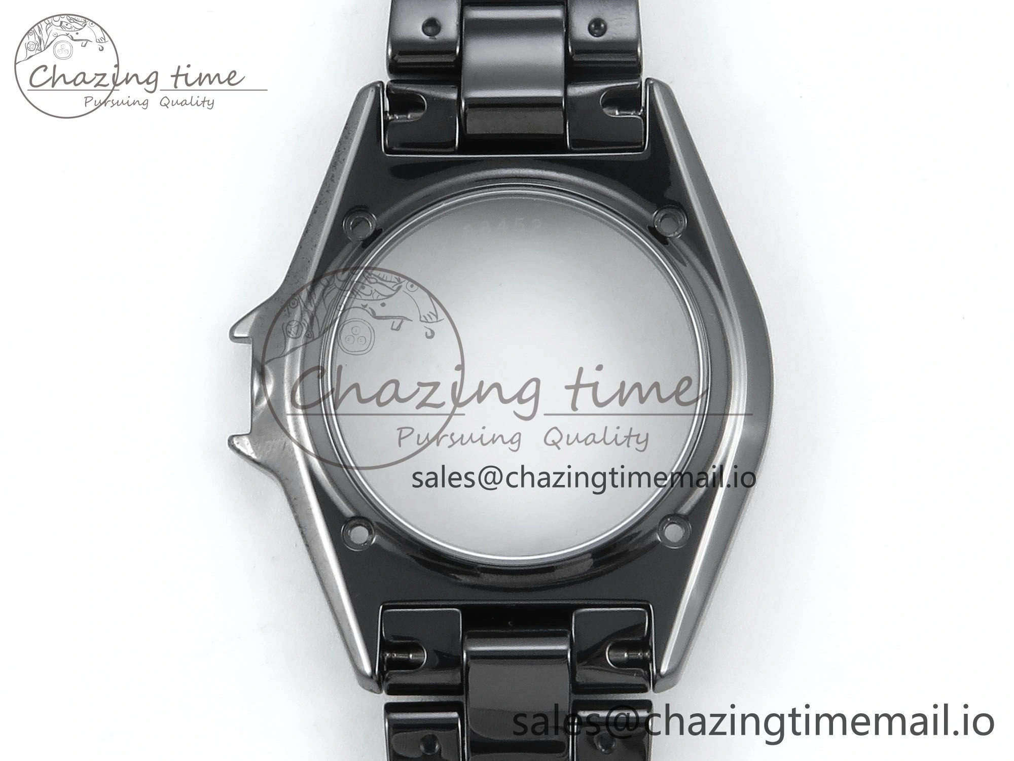 J13 33mm Black Ceramic HTF 1:1 Best Edition Black Numbers Dial on Bracelet A12.1