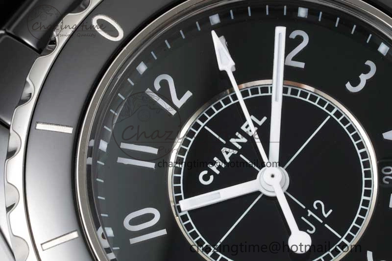 J13 33mm Black Korea Ceramic HTF 1:1 Best Edition Black Dial on Bracelet Swiss Quartz