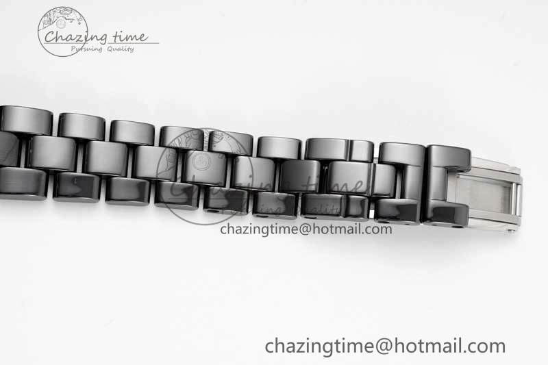 J13 33mm Black Korea Ceramic HTF 1:1 Best Edition Black Dial on Bracelet Swiss Quartz