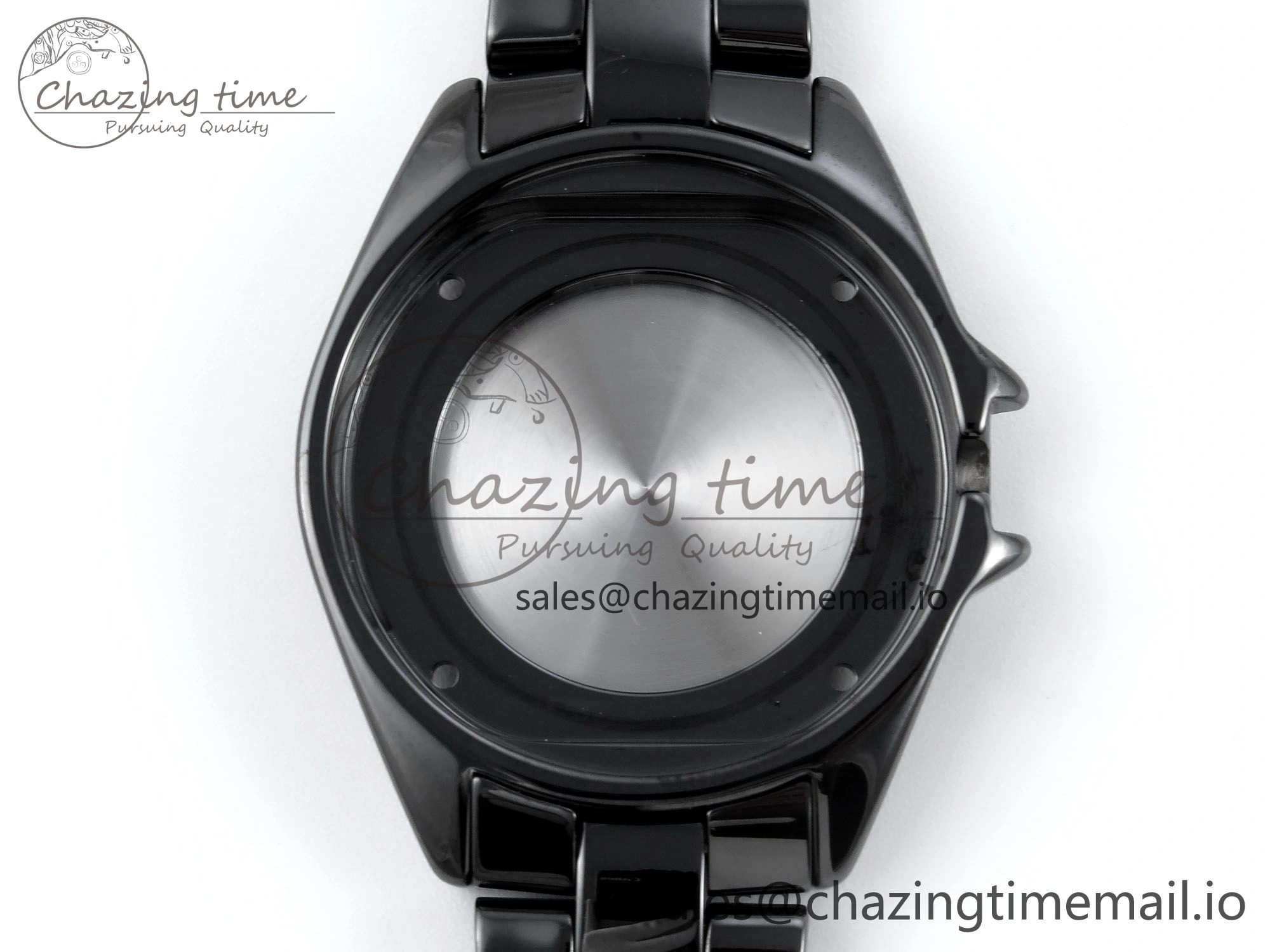 J13 33mm HTF 1:1 Best Edition Black Ceramic Numeral Markers Dial on Bracelet Swiss Quartz