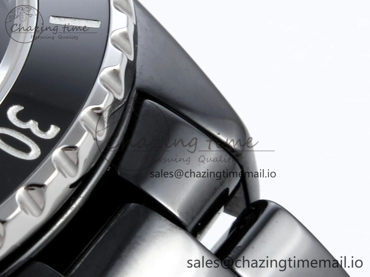 J13 33mm HTF 1:1 Best Edition Black Korea Ceramic Diamonds Markers Dial on Bracelet A12.1
