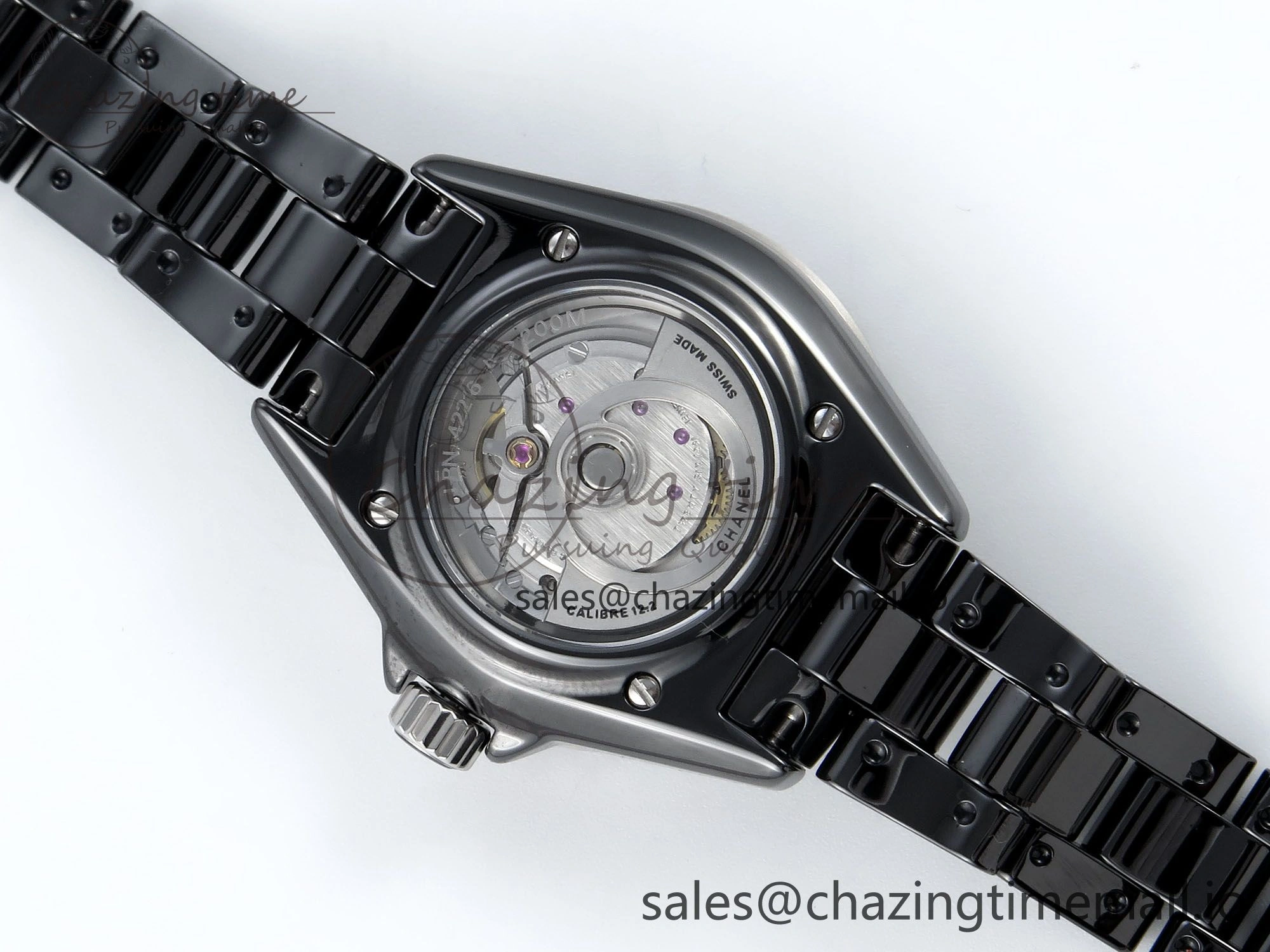J13 33mm HTF 1:1 Best Edition Black Korea Ceramic Numeral Markers Dial on Bracelet A12.1
