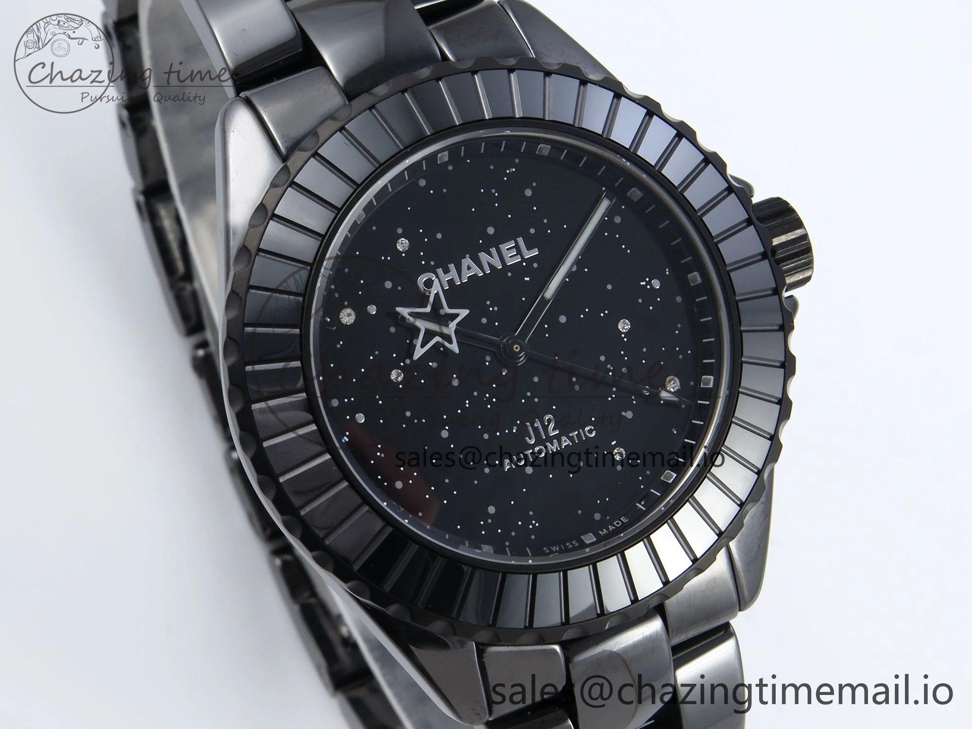 J13 33mm HTF 1:1 Best Edition Black Starry Sky Dial on Bracelet A12.1