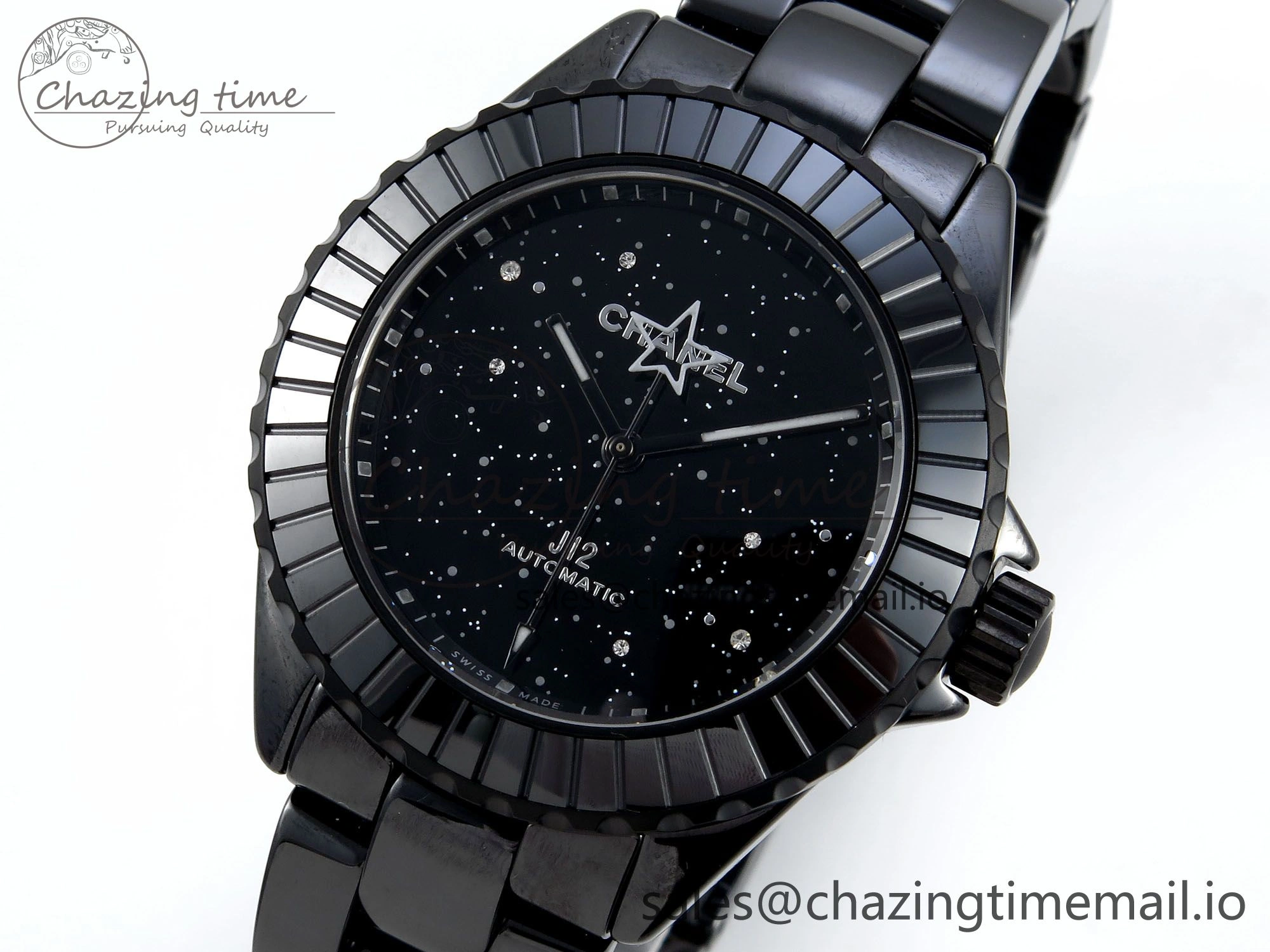 J13 33mm HTF 1:1 Best Edition Black Starry Sky Dial on Bracelet A12.1