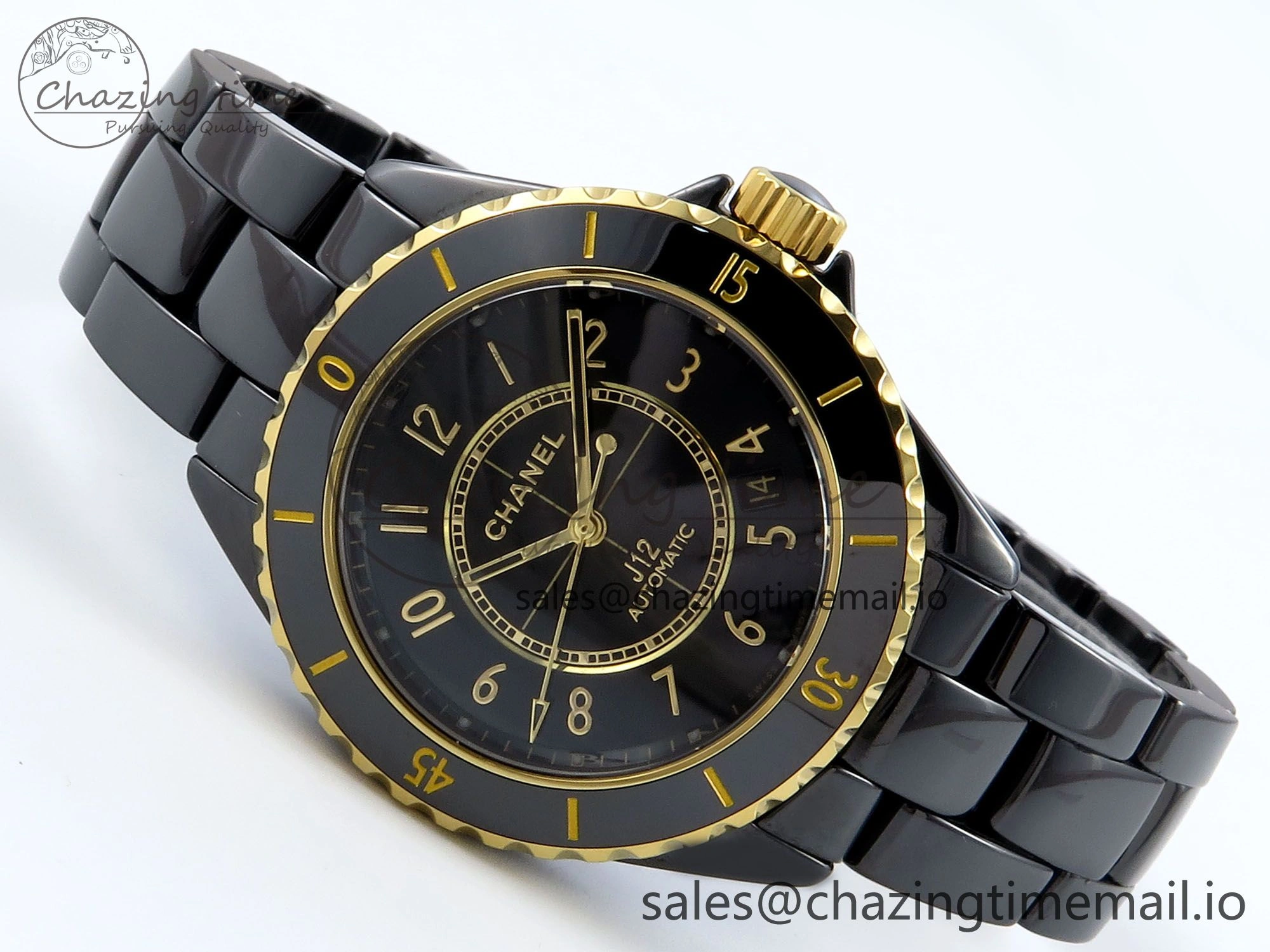 J13 33mm HTF 1:1 Best Edition Black YG Dial on Bracelet A12.1