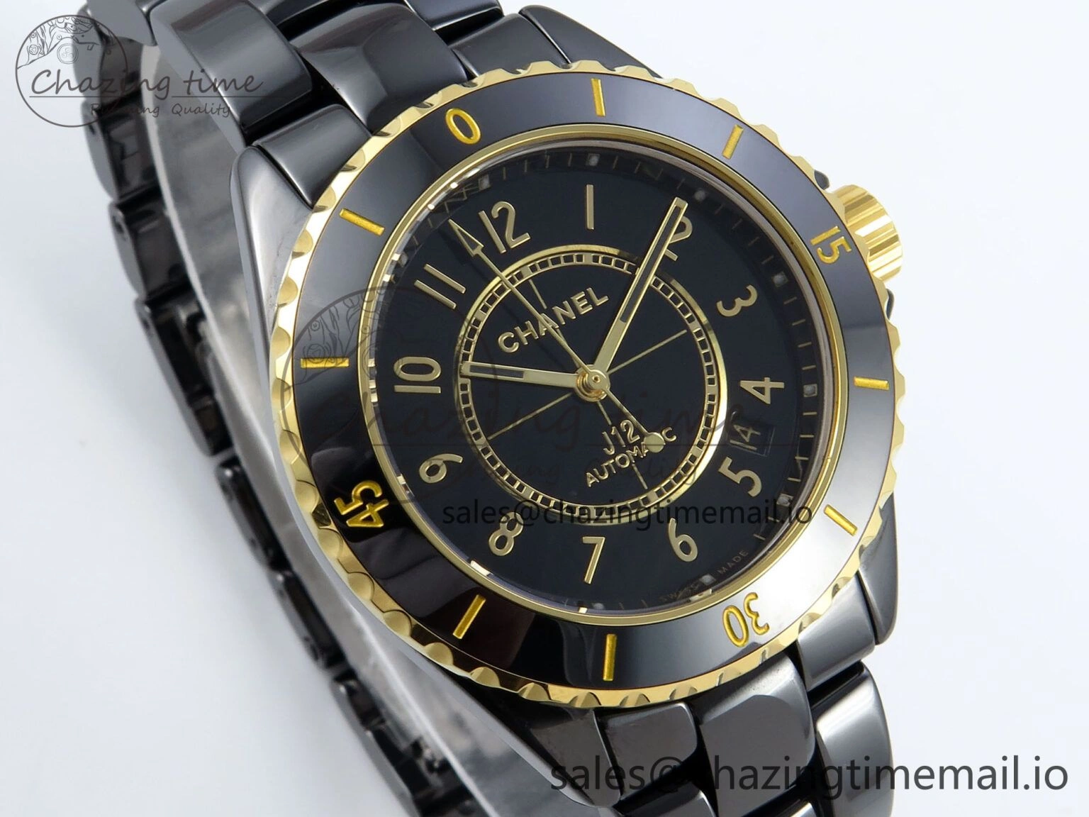 J13 33mm HTF 1:1 Best Edition Black YG Dial on Bracelet A12.1