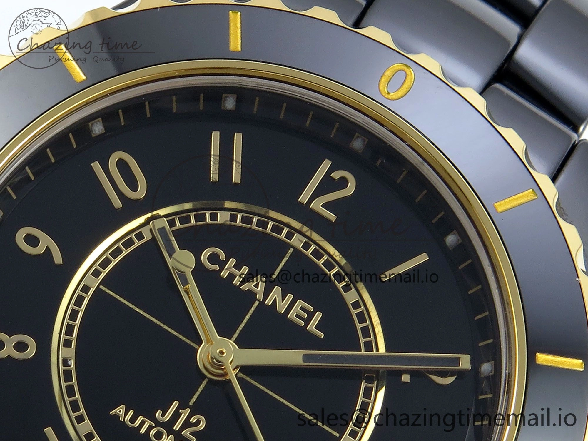 J13 33mm HTF 1:1 Best Edition Black YG Dial on Bracelet A12.1