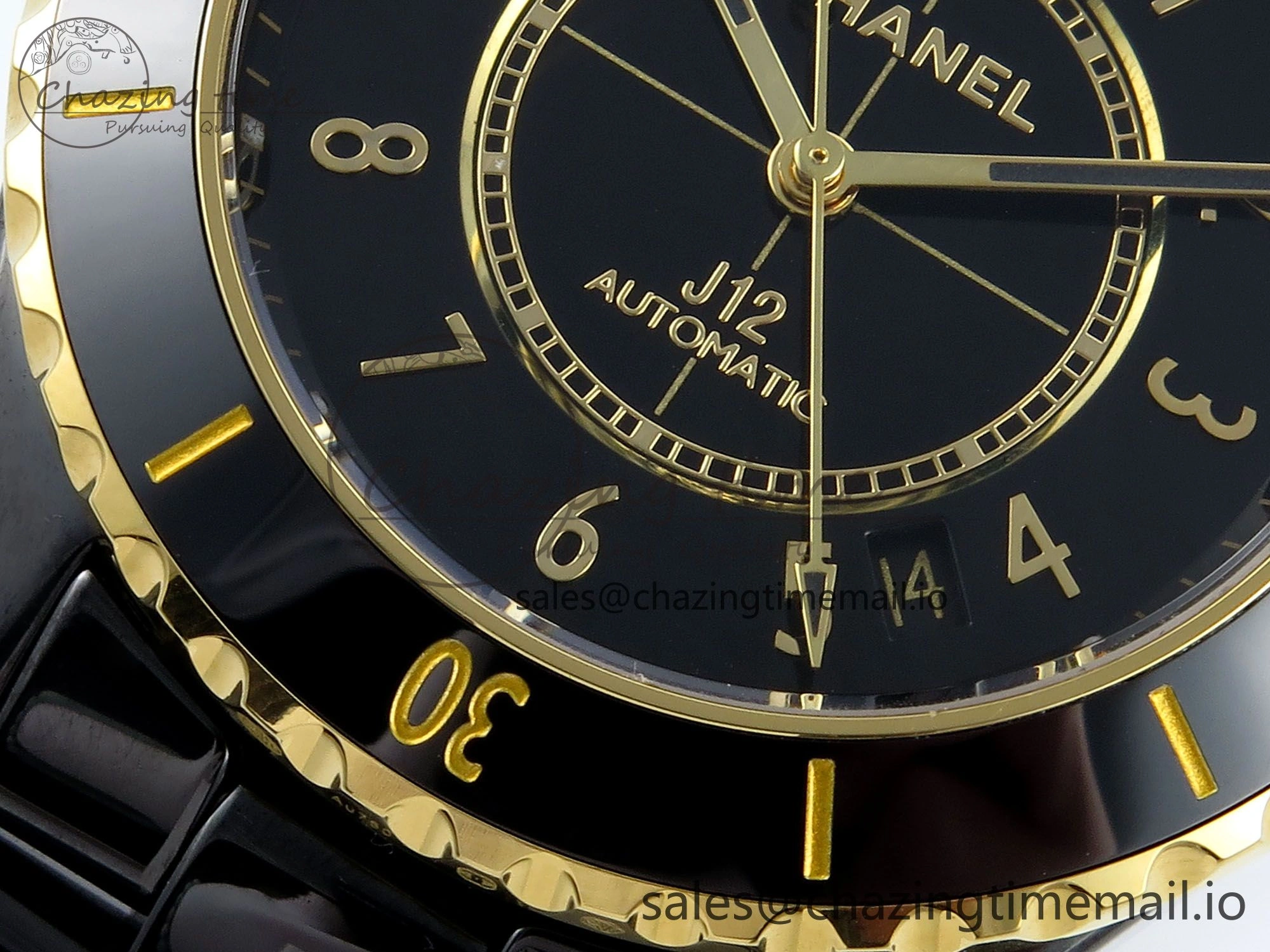 J13 33mm HTF 1:1 Best Edition Black YG Dial on Bracelet A12.1
