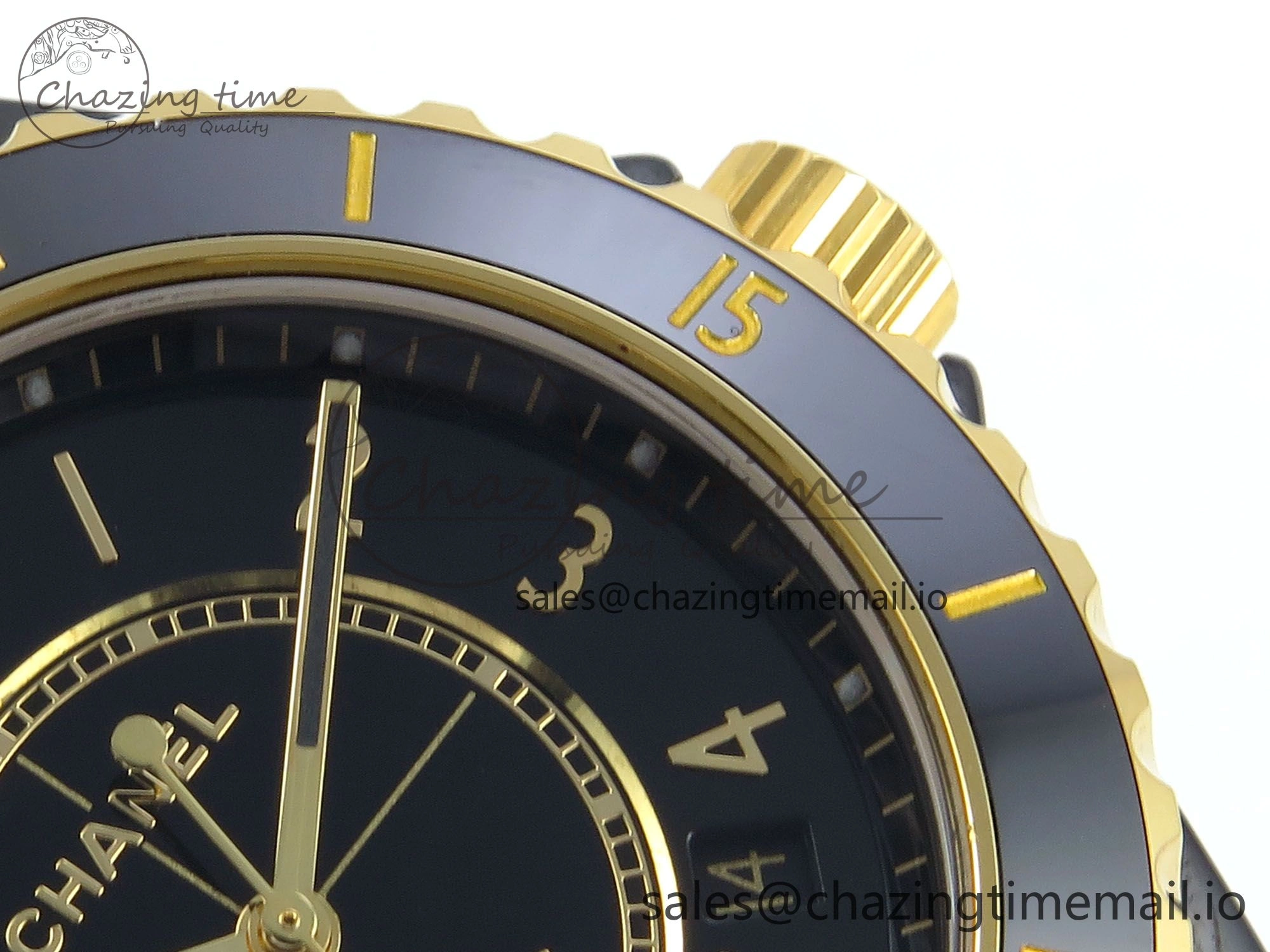 J13 33mm HTF 1:1 Best Edition Black YG Dial on Bracelet A12.1