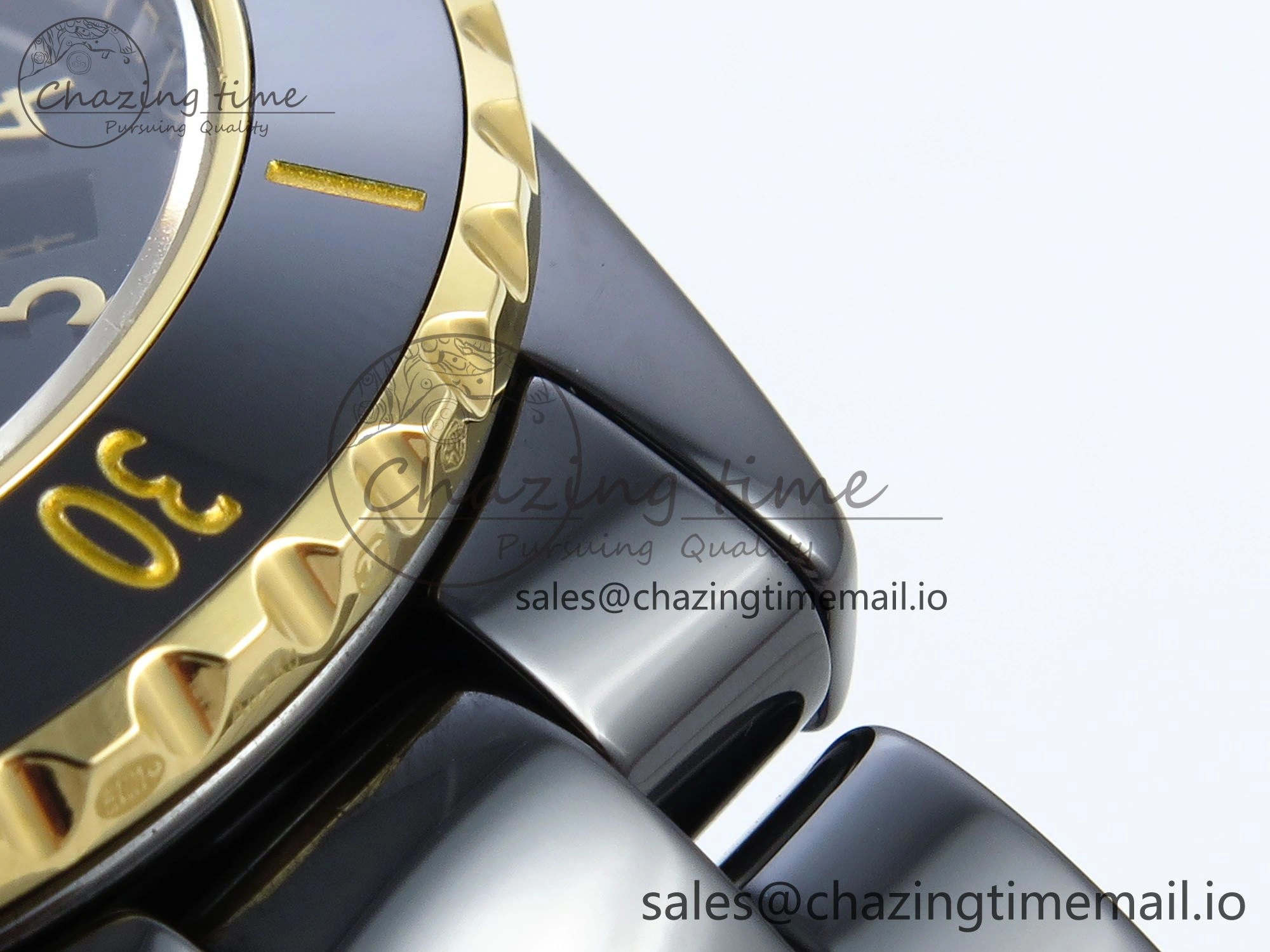 J13 33mm HTF 1:1 Best Edition Black YG Dial on Bracelet A12.1