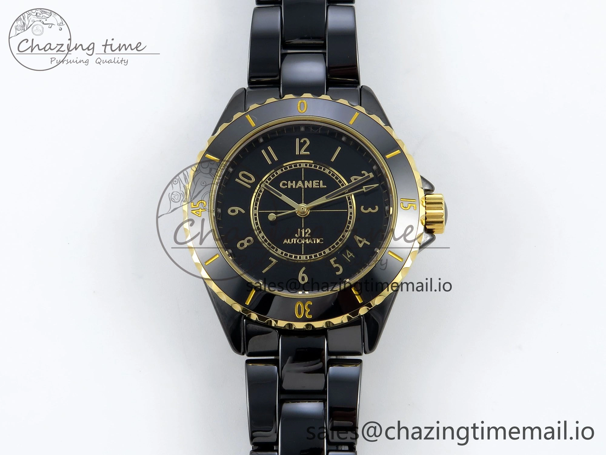 J13 33mm HTF 1:1 Best Edition Black YG Dial on Bracelet A12.1