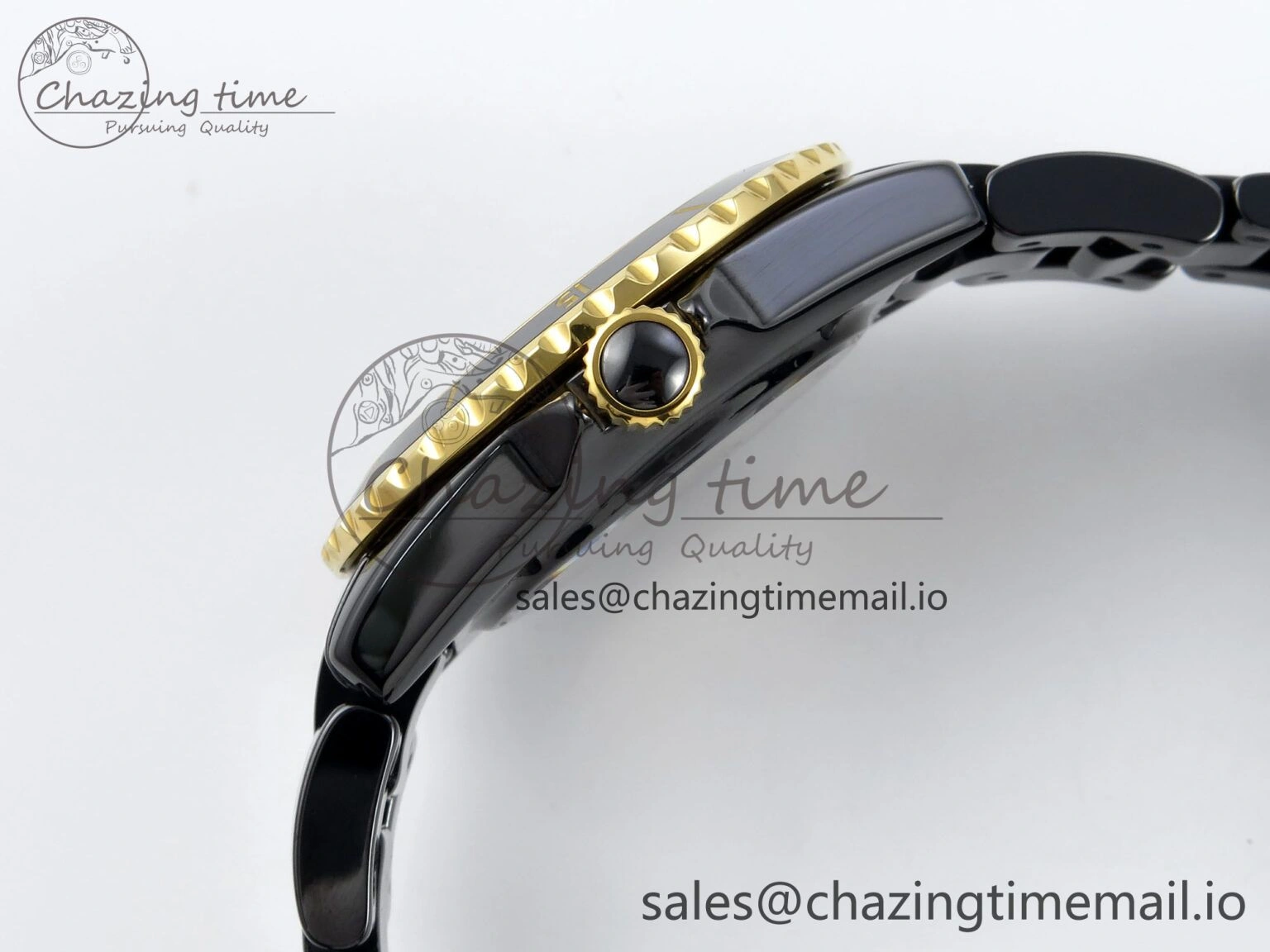 J13 33mm HTF 1:1 Best Edition Black YG Dial on Bracelet A12.1