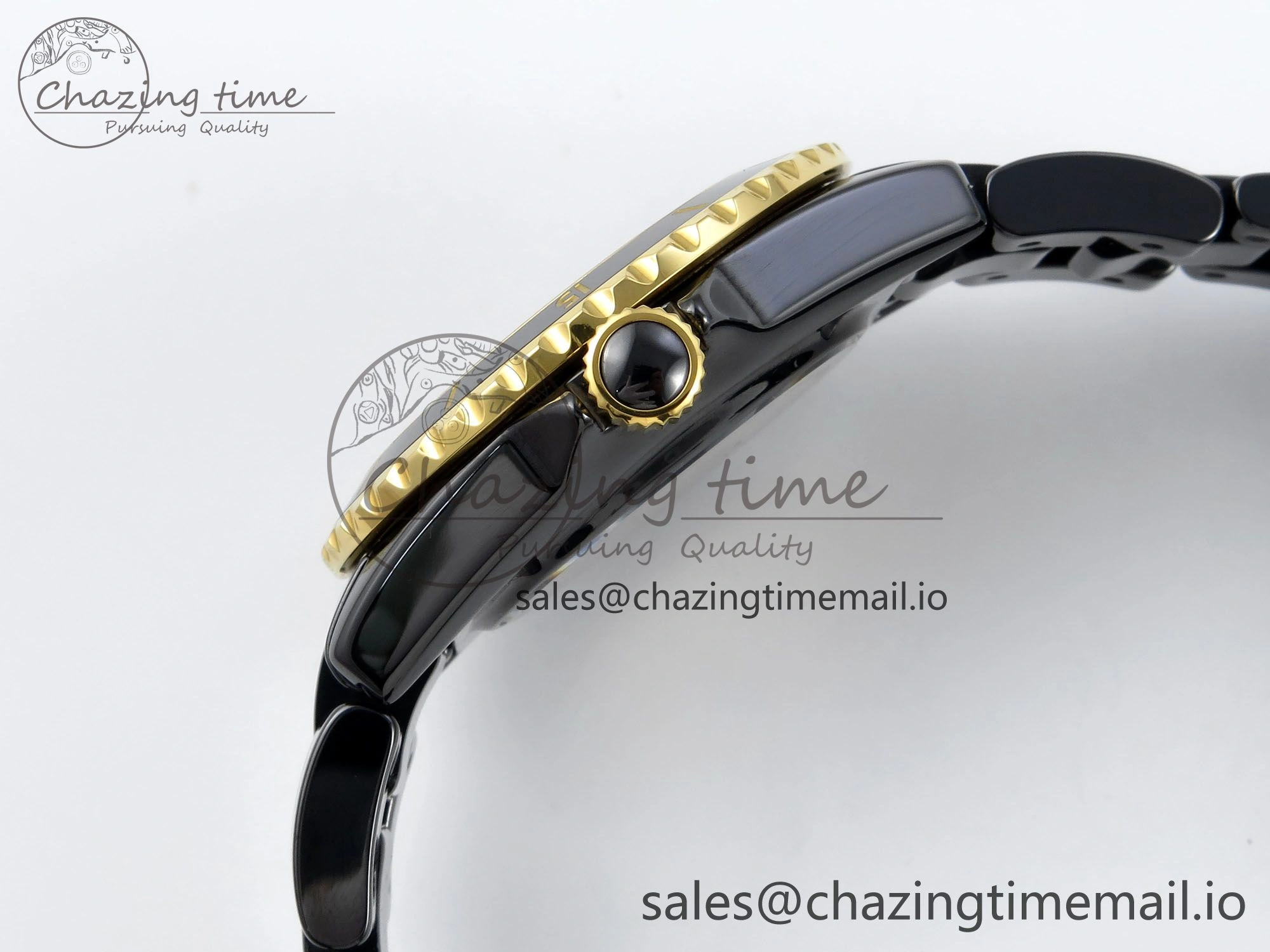 J13 33mm HTF 1:1 Best Edition Black YG Dial on Bracelet A12.1