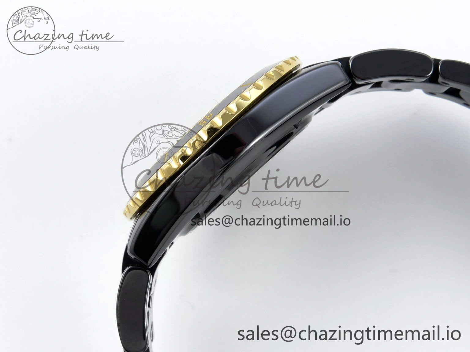 J13 33mm HTF 1:1 Best Edition Black YG Dial on Bracelet A12.1