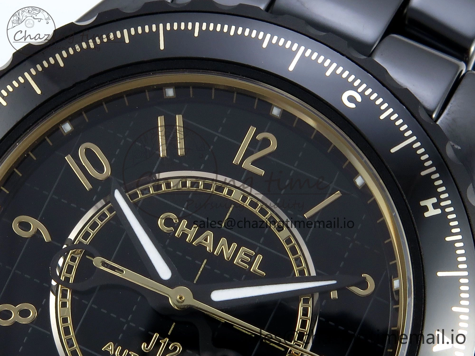 J13 33mm HTF 1:1 Best Edition Black YG Plaid Dial on Bracelet A12.1