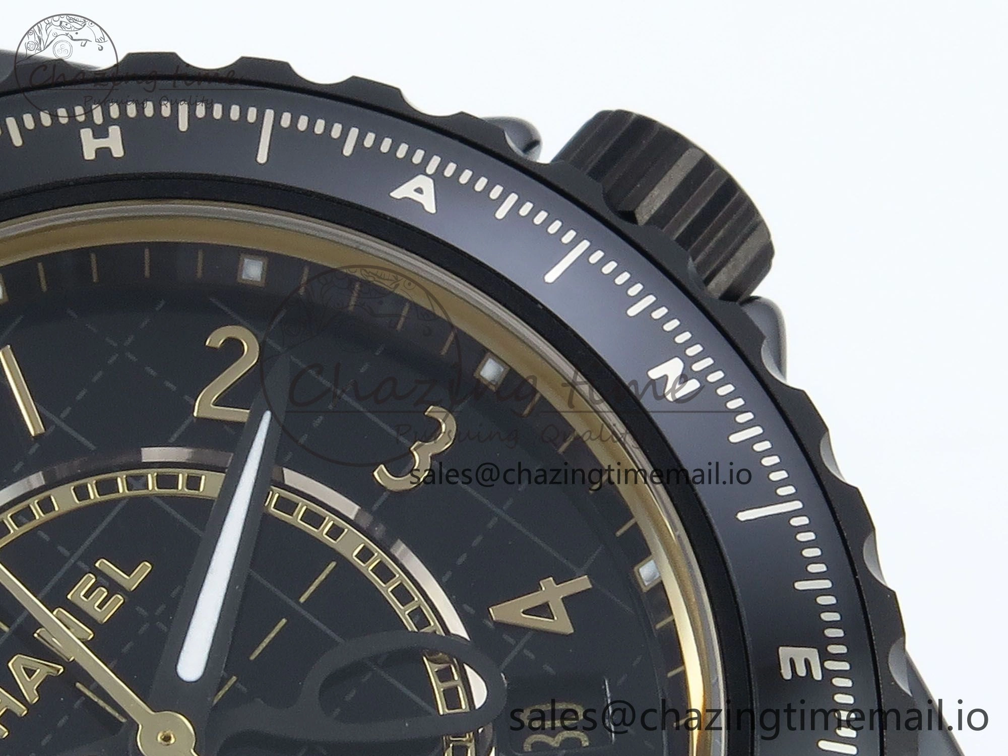 J13 33mm HTF 1:1 Best Edition Black YG Plaid Dial on Bracelet A12.1