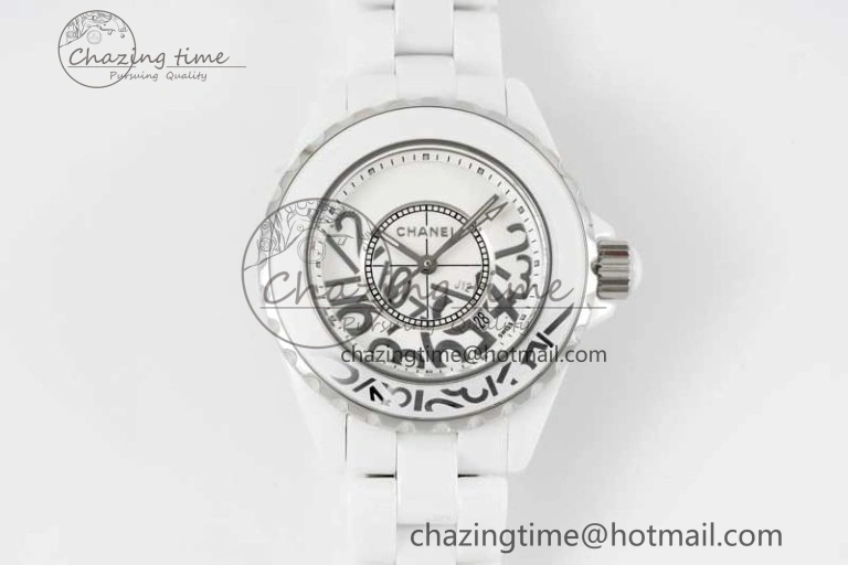 J13 33mm HTF 1:1 Best Edition Rainbow Numeral Markers Dial on Bracelet A12.1