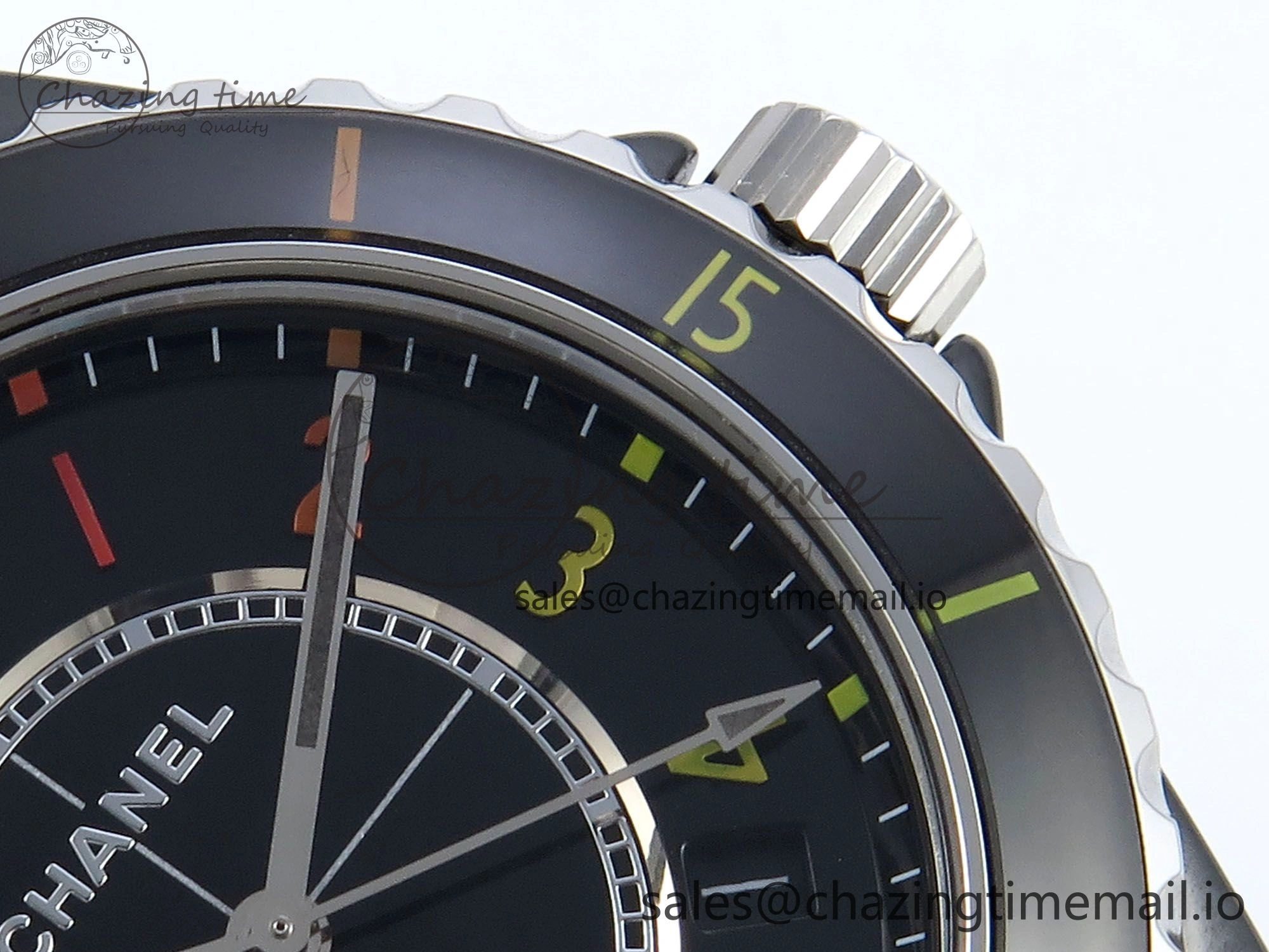 J13 33mm HTF 1:1 Best Edition Rainbow Numeral Markers Dial on Bracelet A12.1