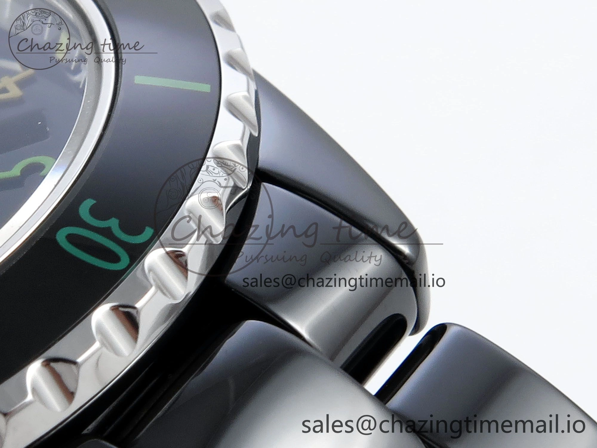 J13 33mm HTF 1:1 Best Edition Rainbow Numeral Markers Dial on Bracelet A12.1